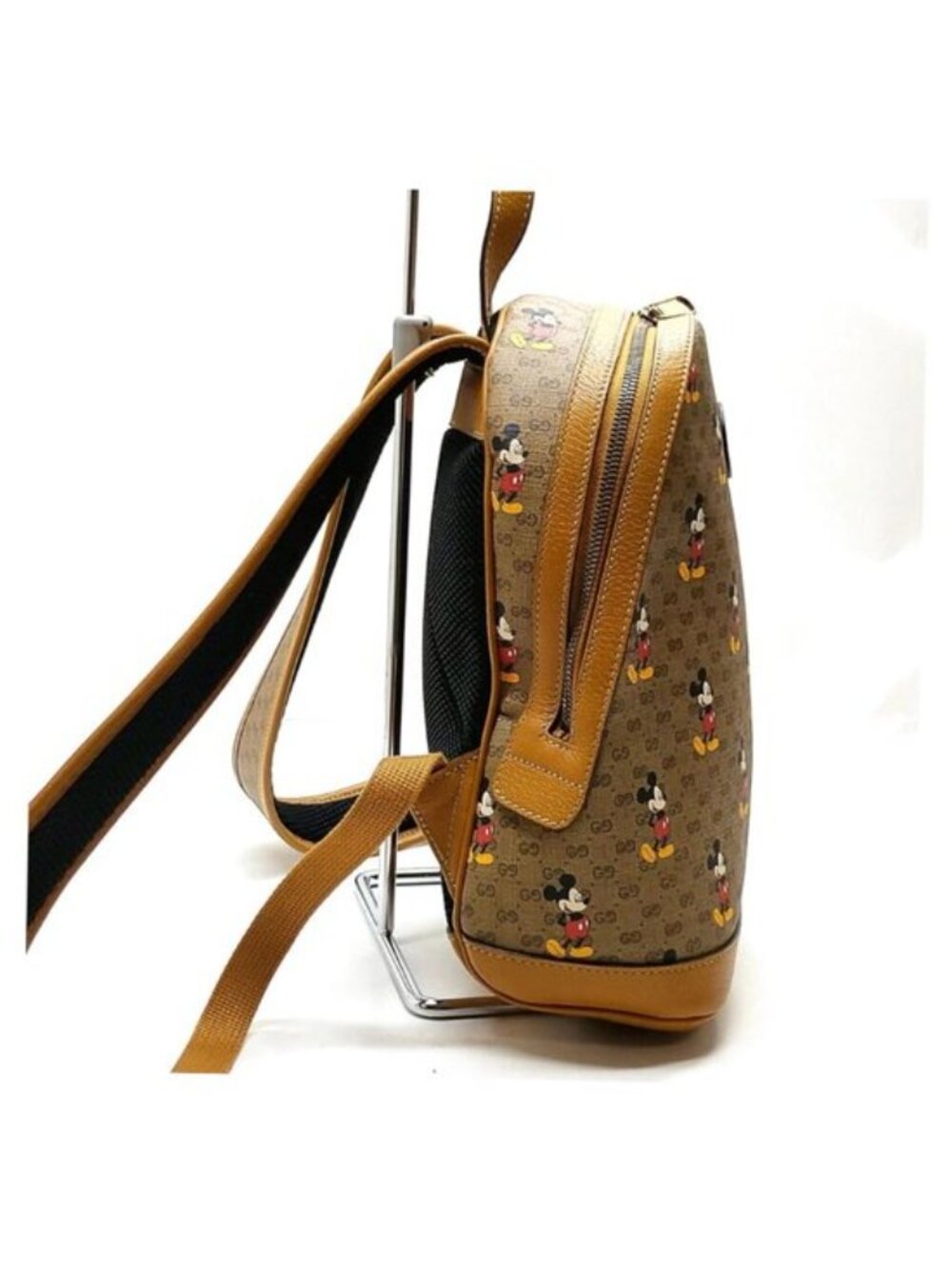 Authentic Gucci x Disney Mickey Mouse GG Supreme Backpack Brown Mini Luxury Bag - Picture 3 of 16